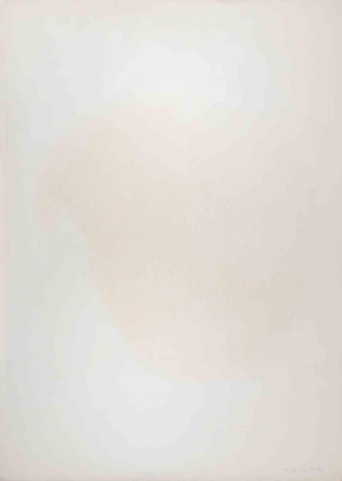 Perfil en rosa y verde - Grabado de Giacomo Porzano - 1972 en venta 3
