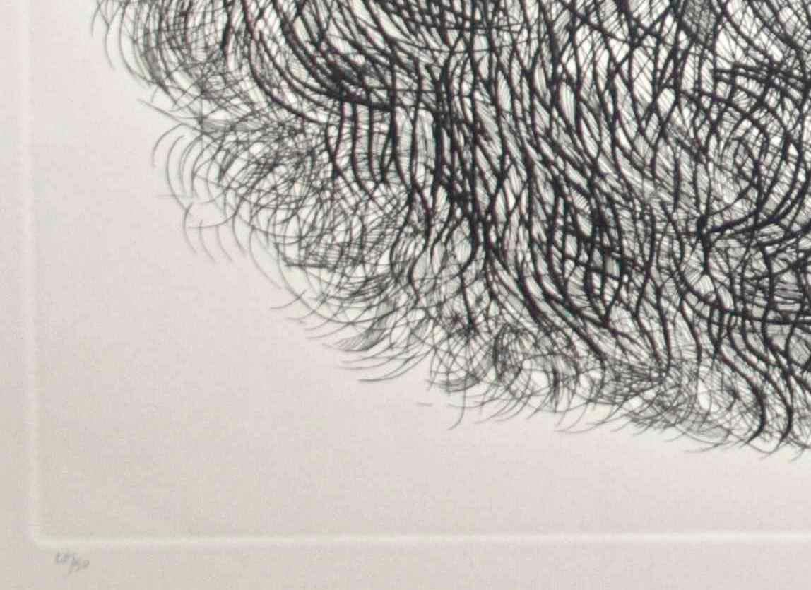 Perfil - Grabado original de Giacomo Porzano - 1972 en venta 2