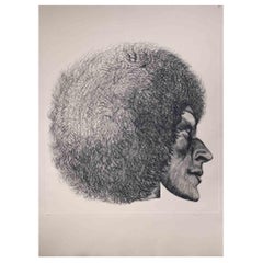Profile – Original-Radierung von Giacomo Porzano – 1972