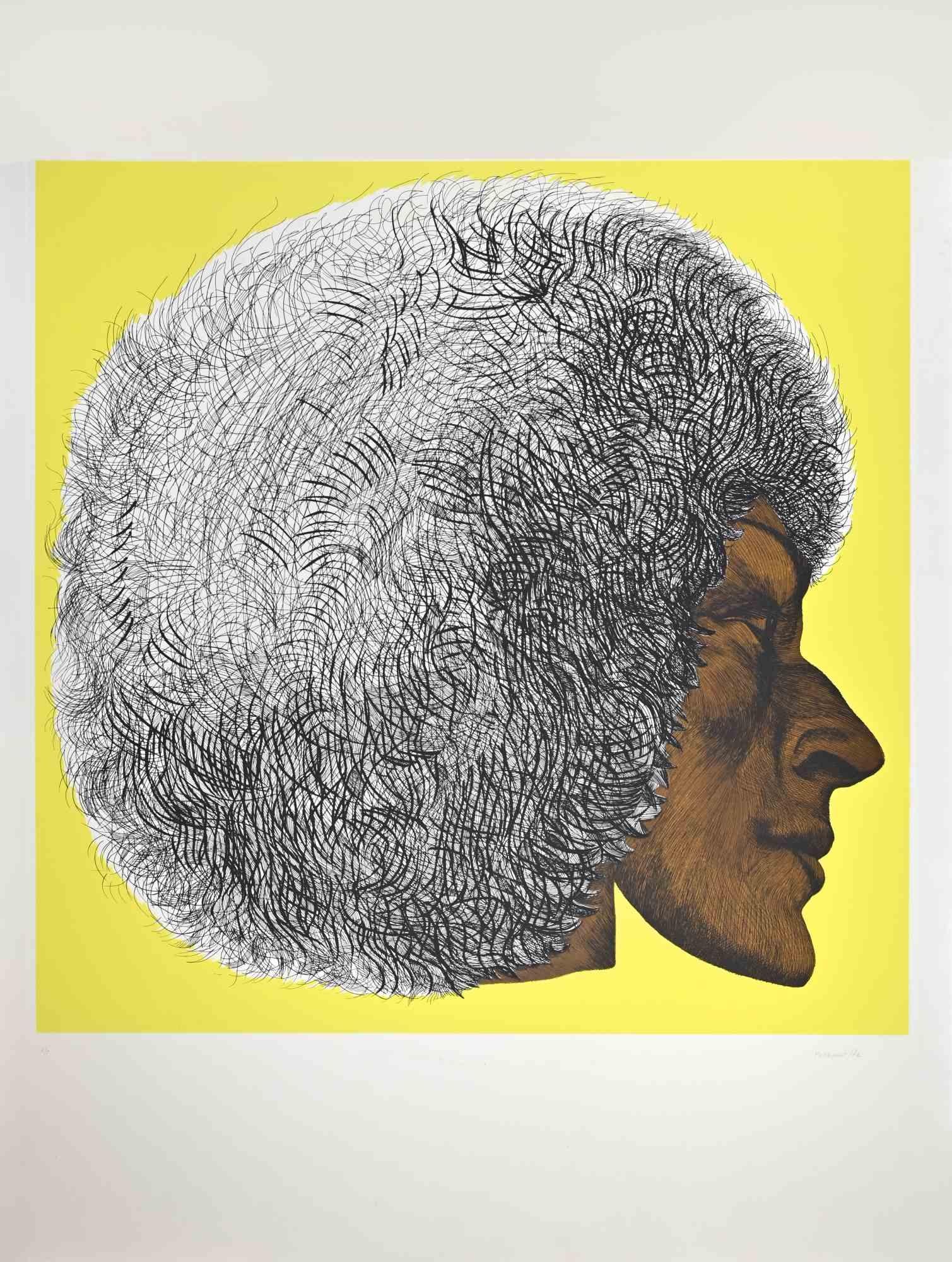 Profile Yellow II - Profilo Giallo II is a contemporary artwork realized by Giacomo Porzano in 1972.

Hand signed and dated by artist with pencil.

Numbered on the lower margin. Edition of 5/5.