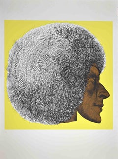  Profile Yellow II - Profilo Giallo II -  Etching by Giacomo Porzano - 1972