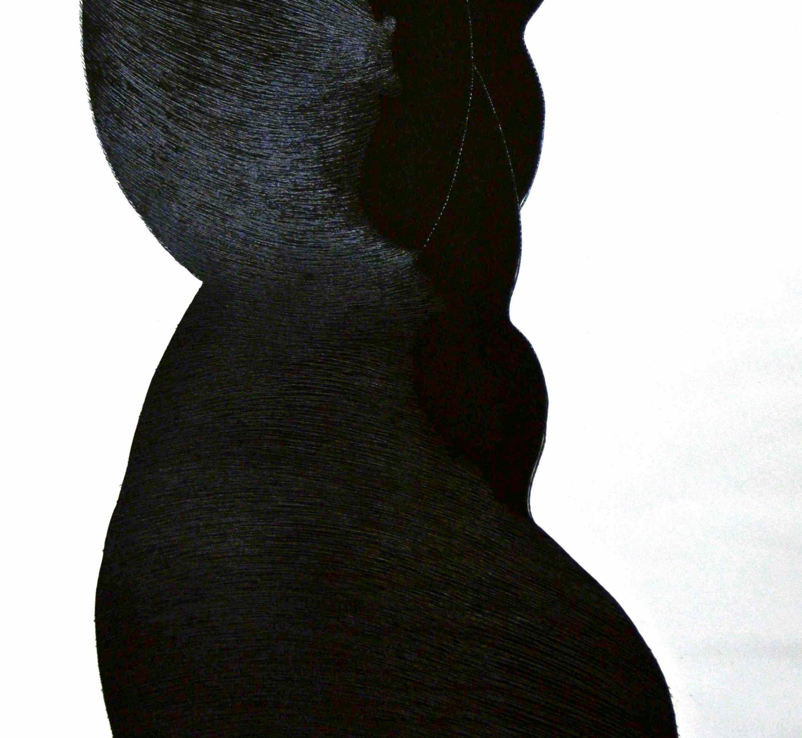 Silhouette - Original Etching by Giacomo Porzano - 1972 For Sale 2