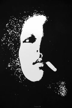 Smoker in Black - Etching by Giacomo Porzano - 1974