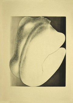 Woman from Shoulders - Original Etching on Paper by Giacomo Porzano - 1970s