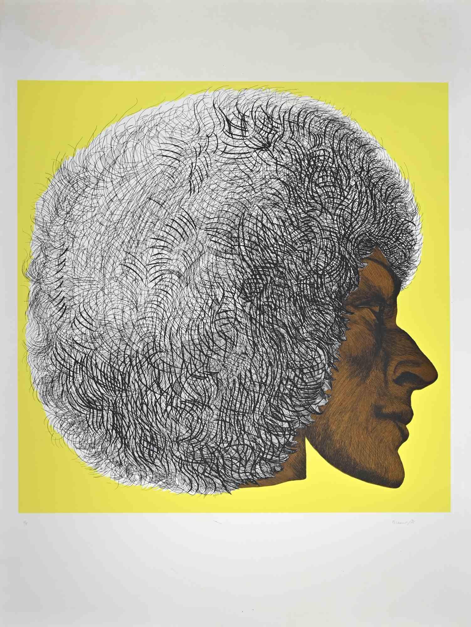 Profile Yellow II - Profilo giallo II is a contemporary artwork realized by Giacomo Porzano in 1972.

Hand signed and dated by artist with pencil.

Numbered on the lower margin. Edition of 1/5