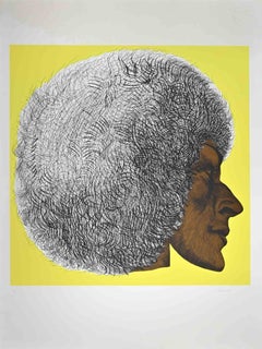  Yellow Profile II - Profilo Giallo II - Etching by Giacomo Porzano - 1972