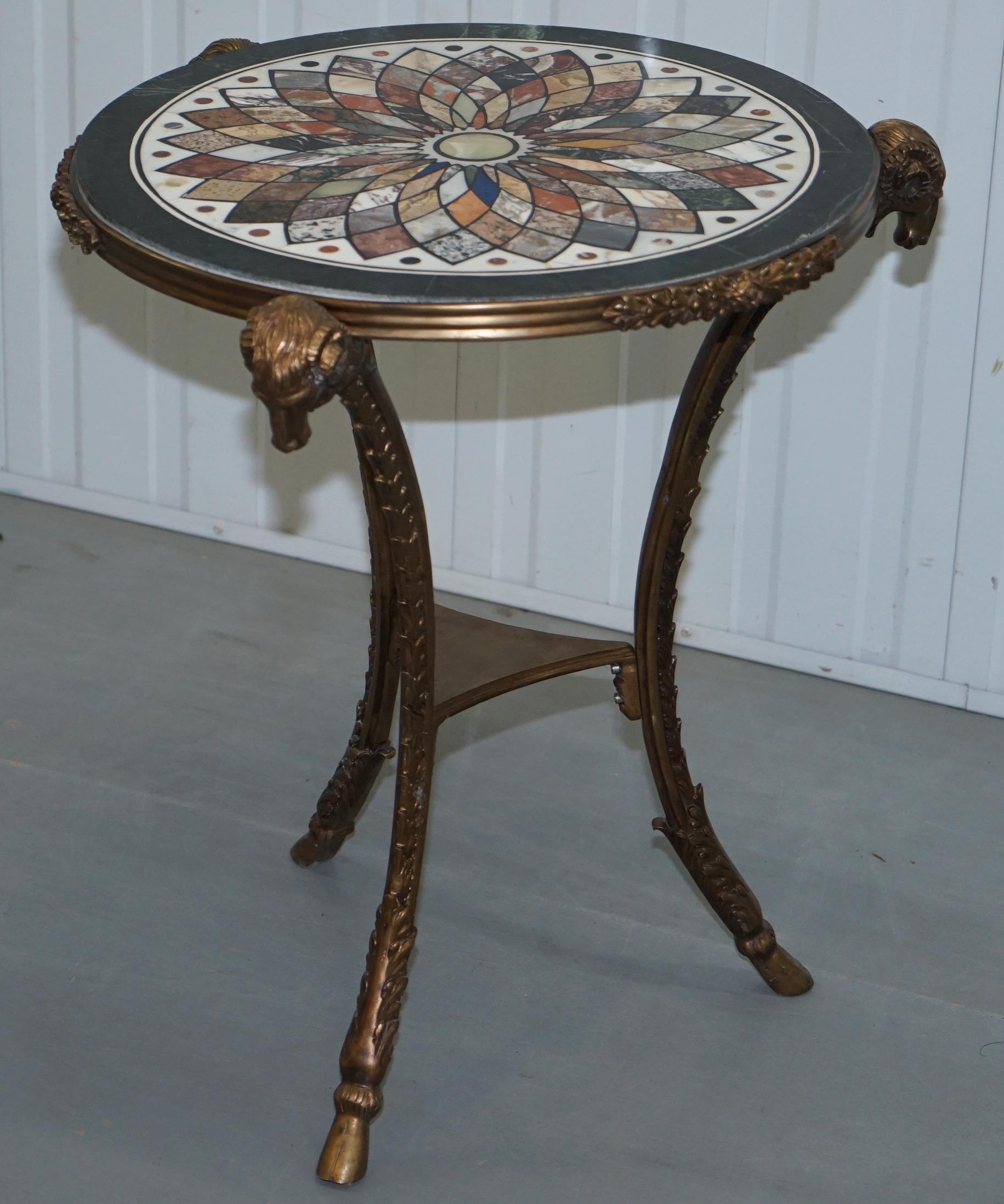 Giacomo Raffaelli Pietra Dura Louis XVI Bronze Gueridon Specimen Marble Tables For Sale 10