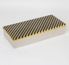 Giacomo Sinopoli for Liwan's Modernist Chrome and Bronze Box, circa 1970