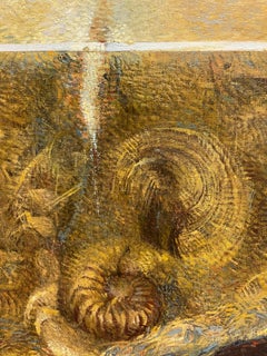 "Fossils and shells" Oil cm. 100 x 120 Yellow, Brown  1960