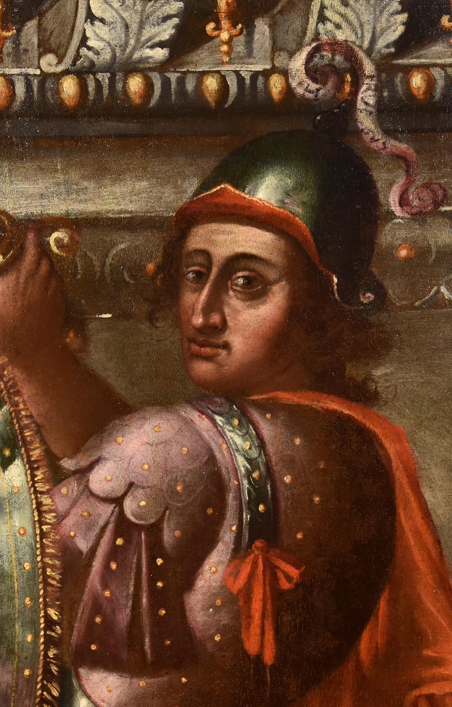 Allegory Man Fortress Stella Gemälde Öl auf Leinwand Alter Meister 16./17. Jahrhundert Kunst 6