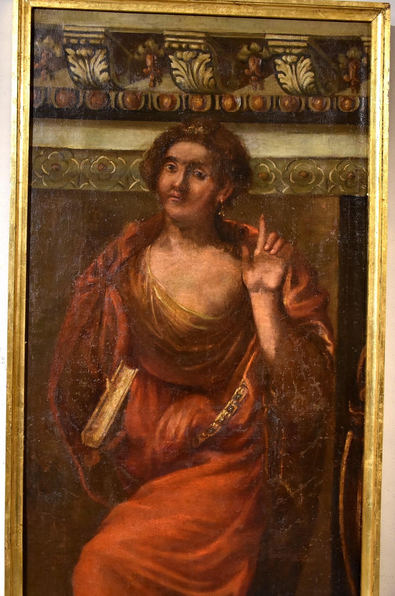 Allegorie der Zeit Stella Gemälde Öl auf Leinwand Alter Meister 16/17. Jahrhundert Italienisch  (Alte Meister), Painting, von Giacomo Stella (Brescia 1545 - Rome 1630)