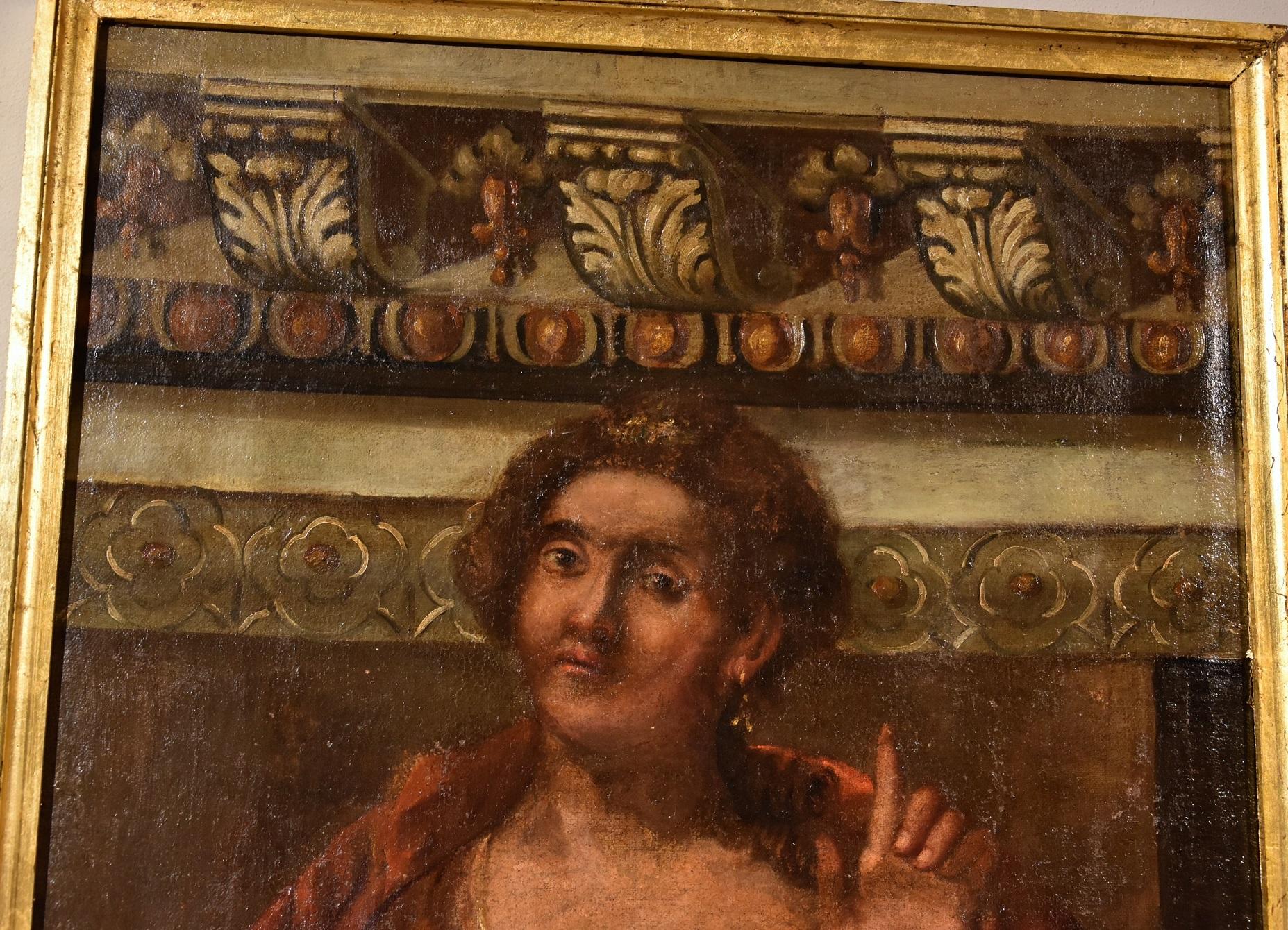 Allegorie der Zeit Stella Gemälde Öl auf Leinwand Alter Meister 16/17. Jahrhundert Italienisch  im Angebot 3