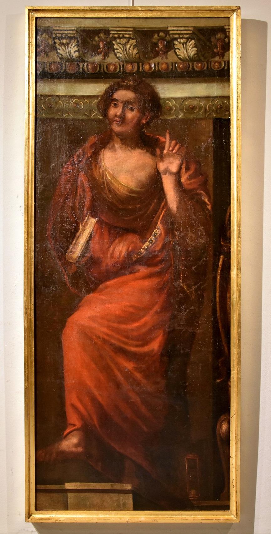 Allegorie der Zeit Stella Gemälde Öl auf Leinwand Alter Meister 16/17. Jahrhundert Italienisch  – Painting von Giacomo Stella (Brescia 1545 - Rome 1630)
