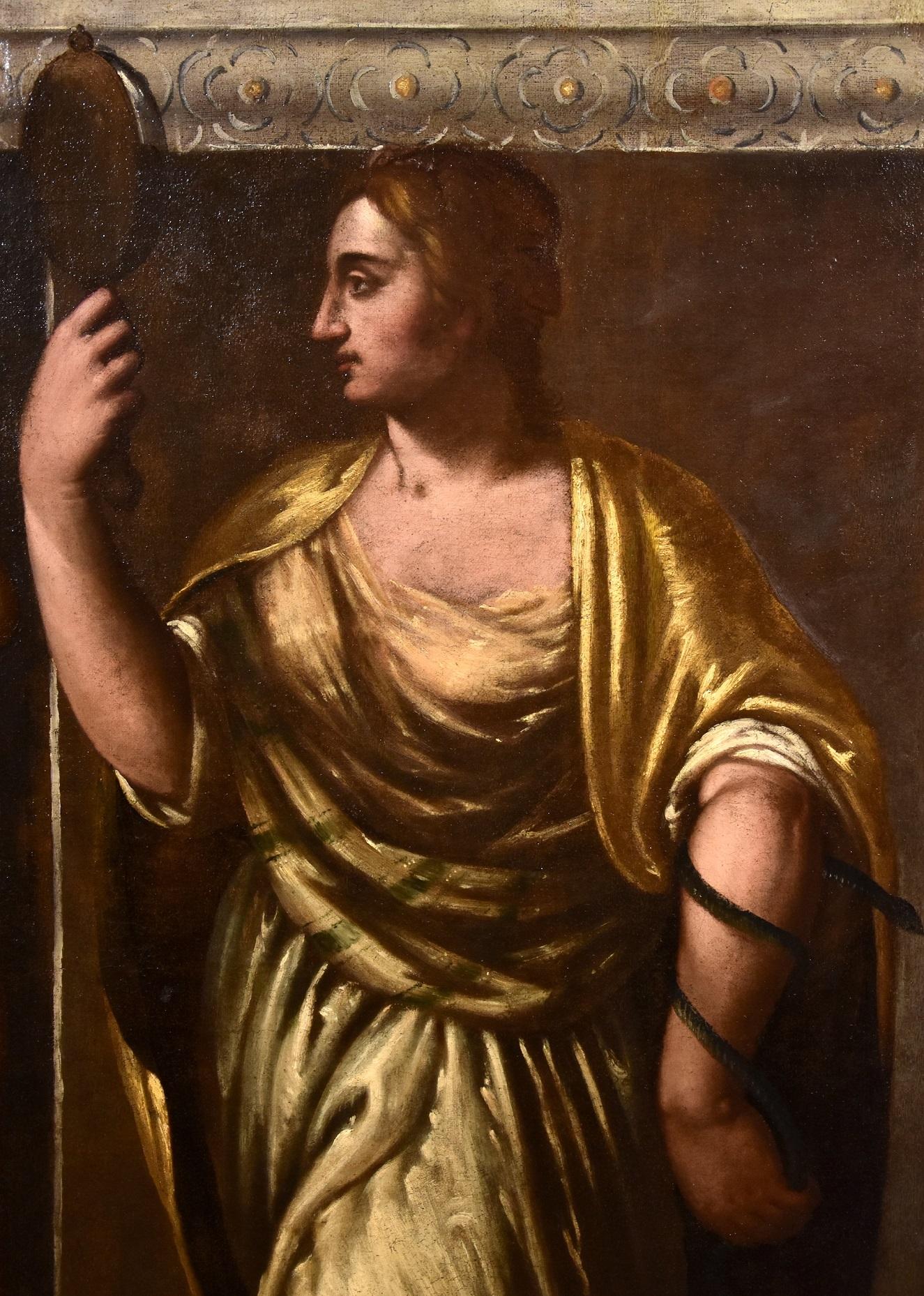 Allegory Weisheit Stella Gemälde Öl auf Leinwand Alter Meister 16./17. Jahrhundert Italien Kunst im Angebot 10