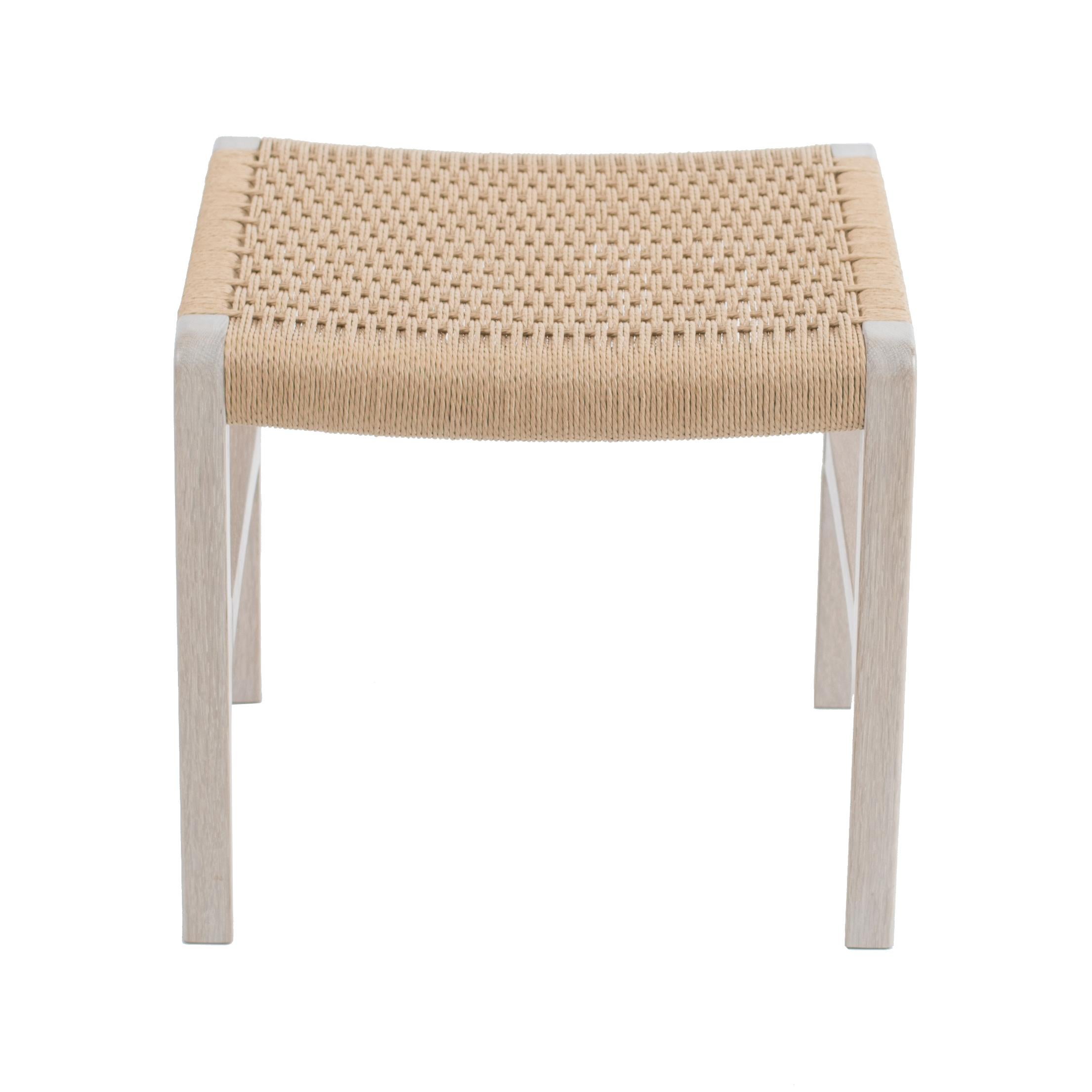 A new offering in the Giacomo bench line, this piece can serve as either a stool or an ottoman. It is cut slightly shorter than the benches at 16.5