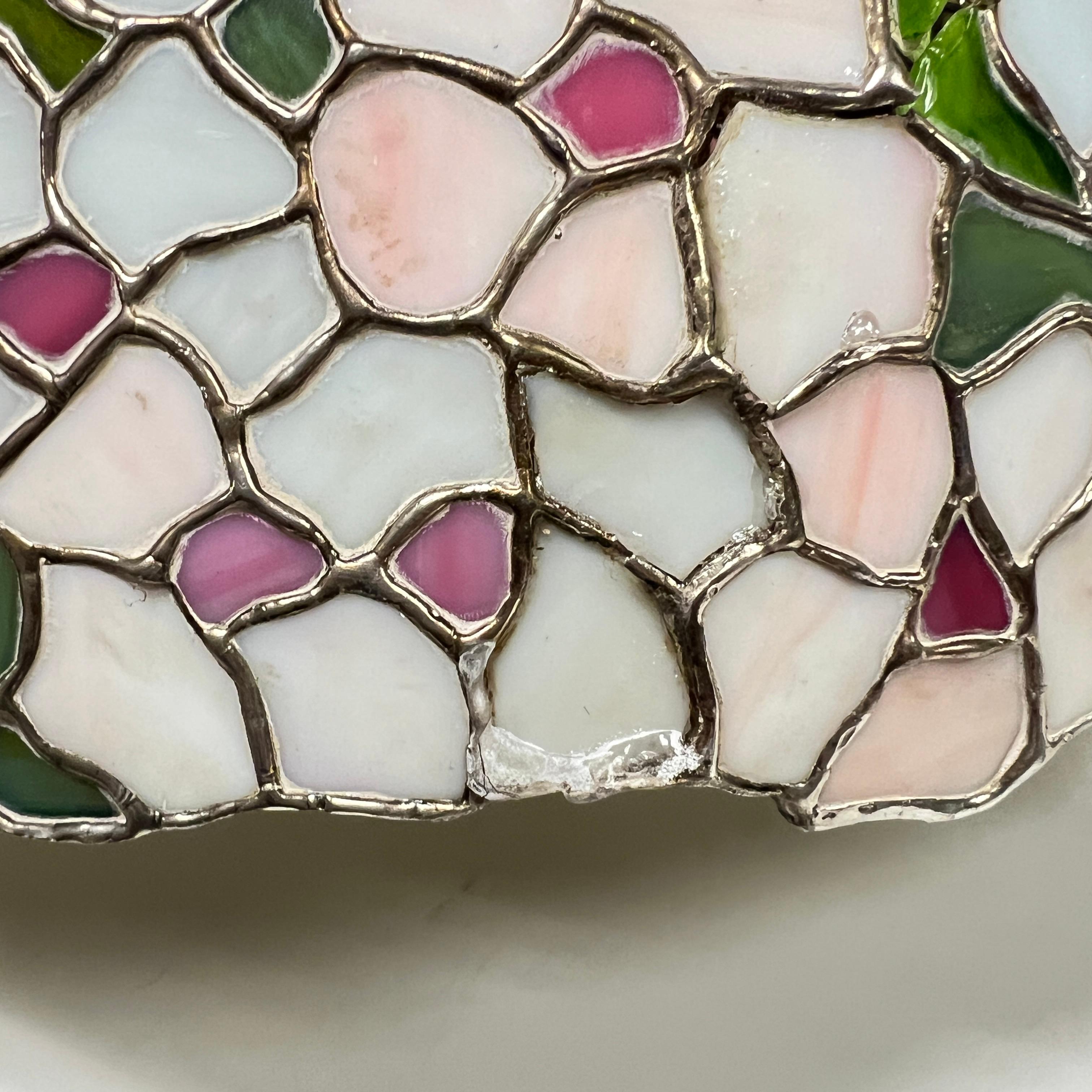 Lampada da tavolo in argento stile Tiffany di Giacomo Vavassori in vendita 6