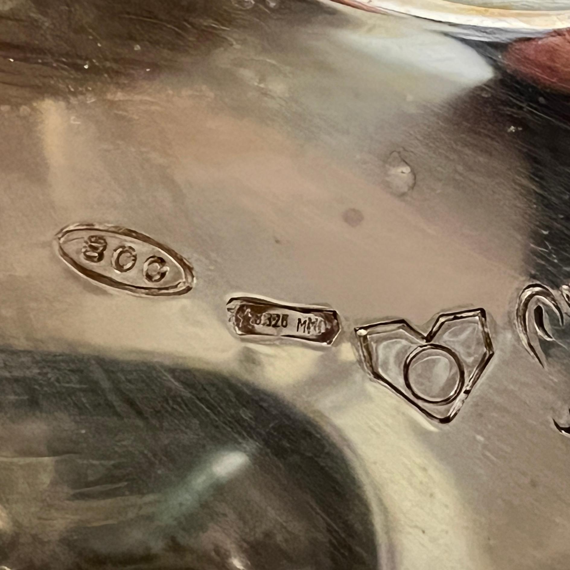 Lampada da tavolo in argento stile Tiffany di Giacomo Vavassori in vendita 10