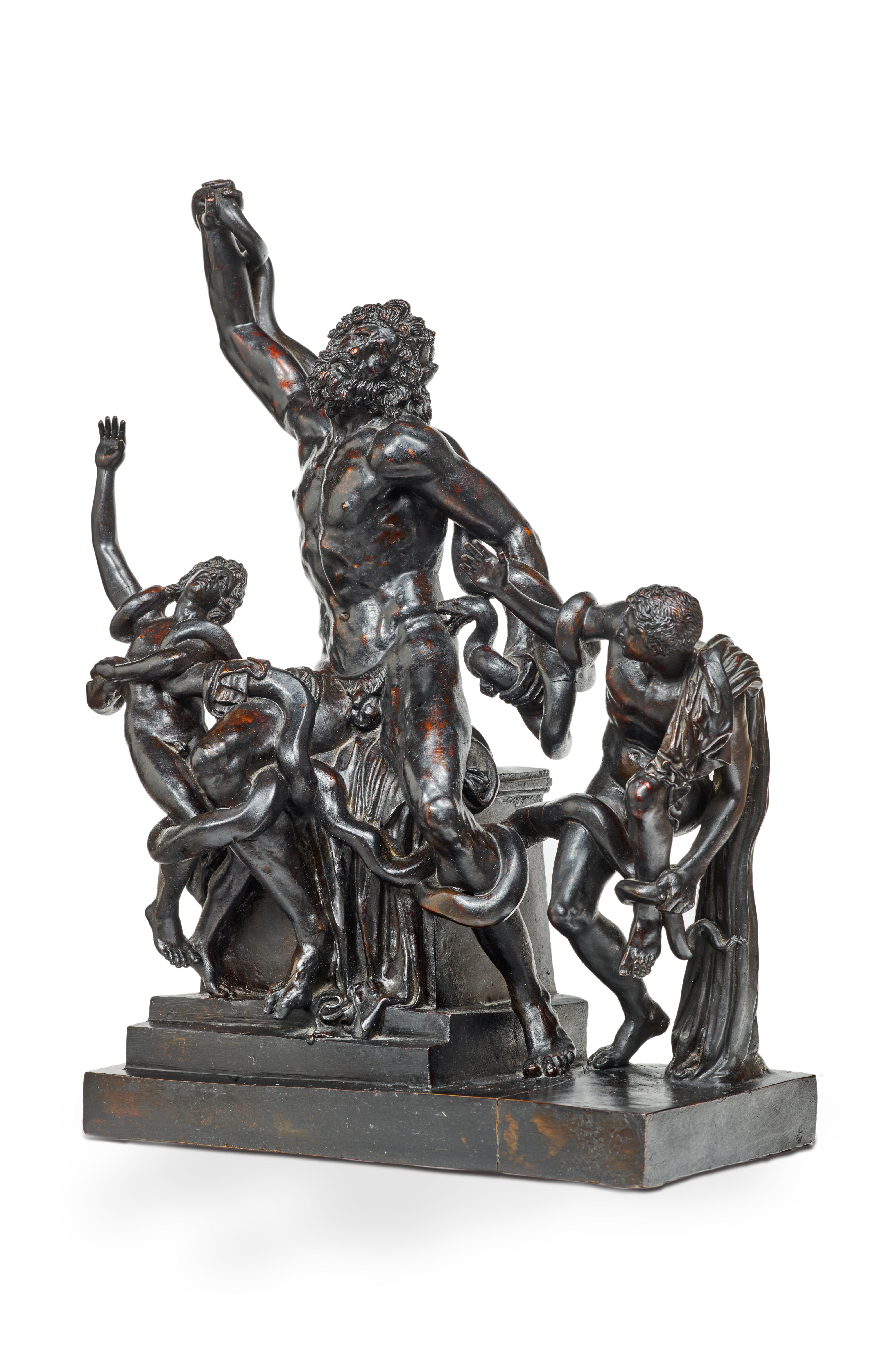 Laocoön et ses fils, une exceptionnelle sculpture en bronze de Giacomo Zoffoli  en vente 1