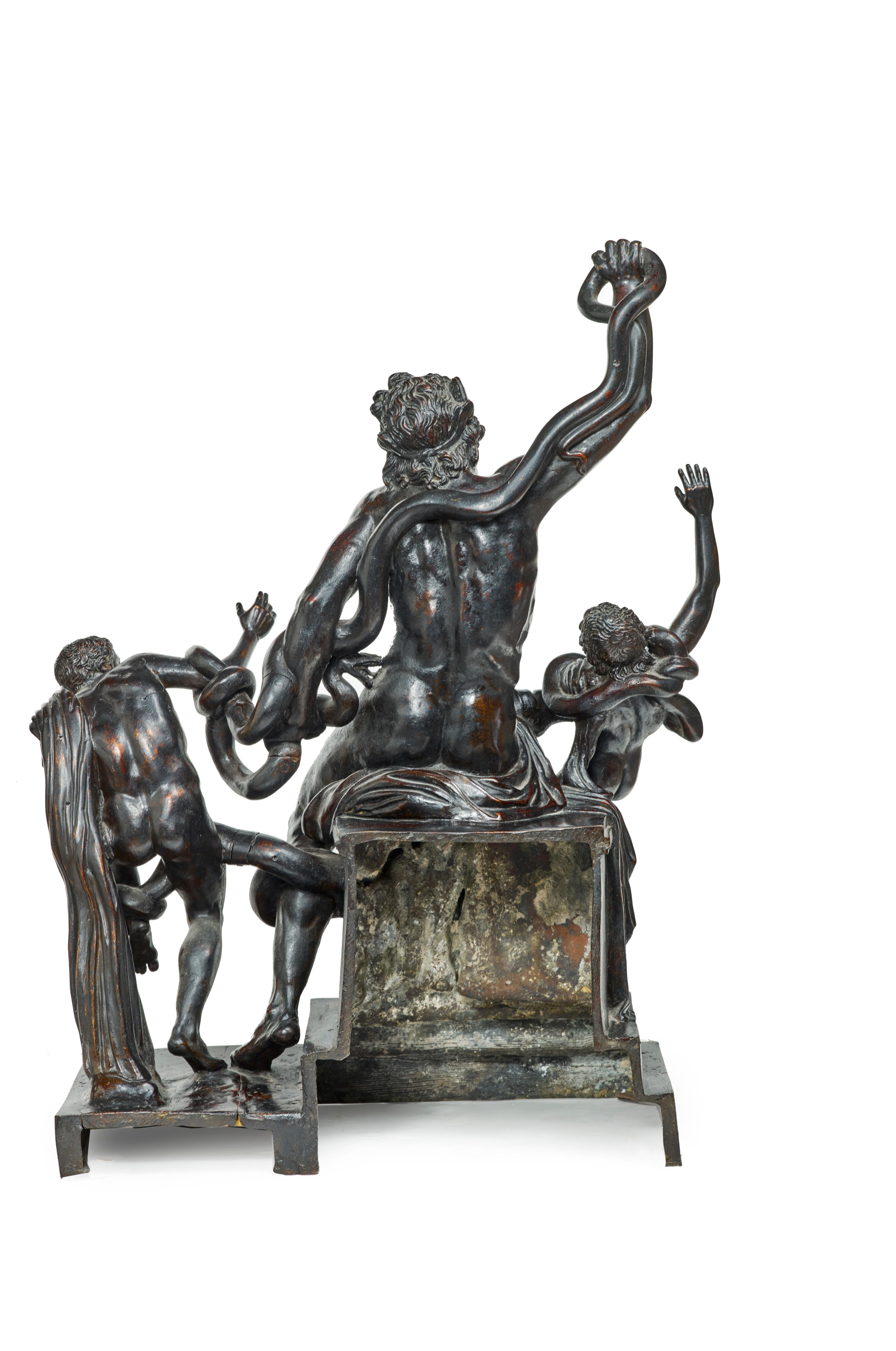 Laocoön et ses fils, une exceptionnelle sculpture en bronze de Giacomo Zoffoli  en vente 6