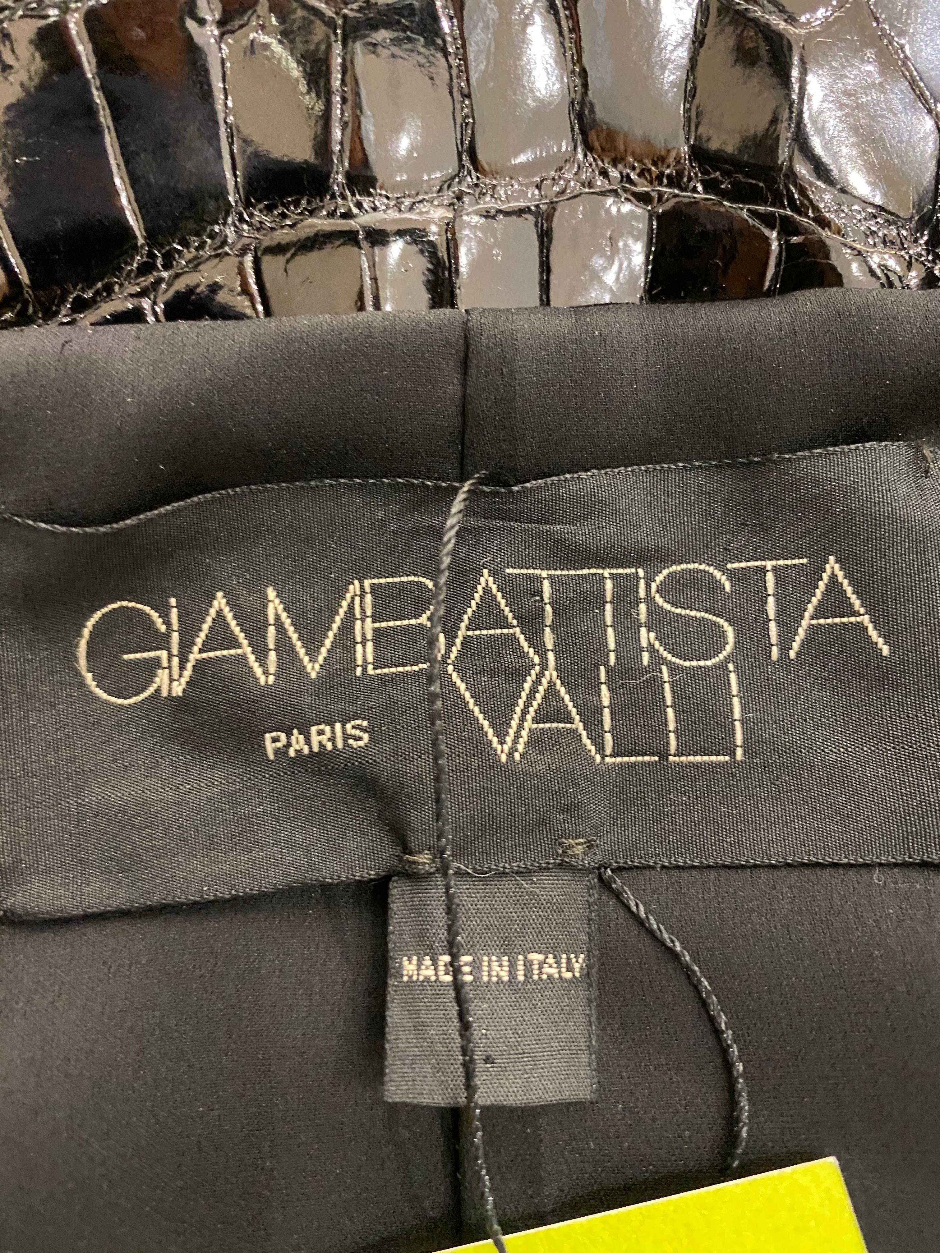 Giambatista Valli 2012 Couture Croc Top and Lace Skirt Set For Sale 2