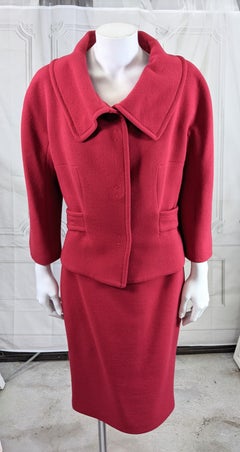 Giambatista Valli Rasberry Wool Crepe Suit