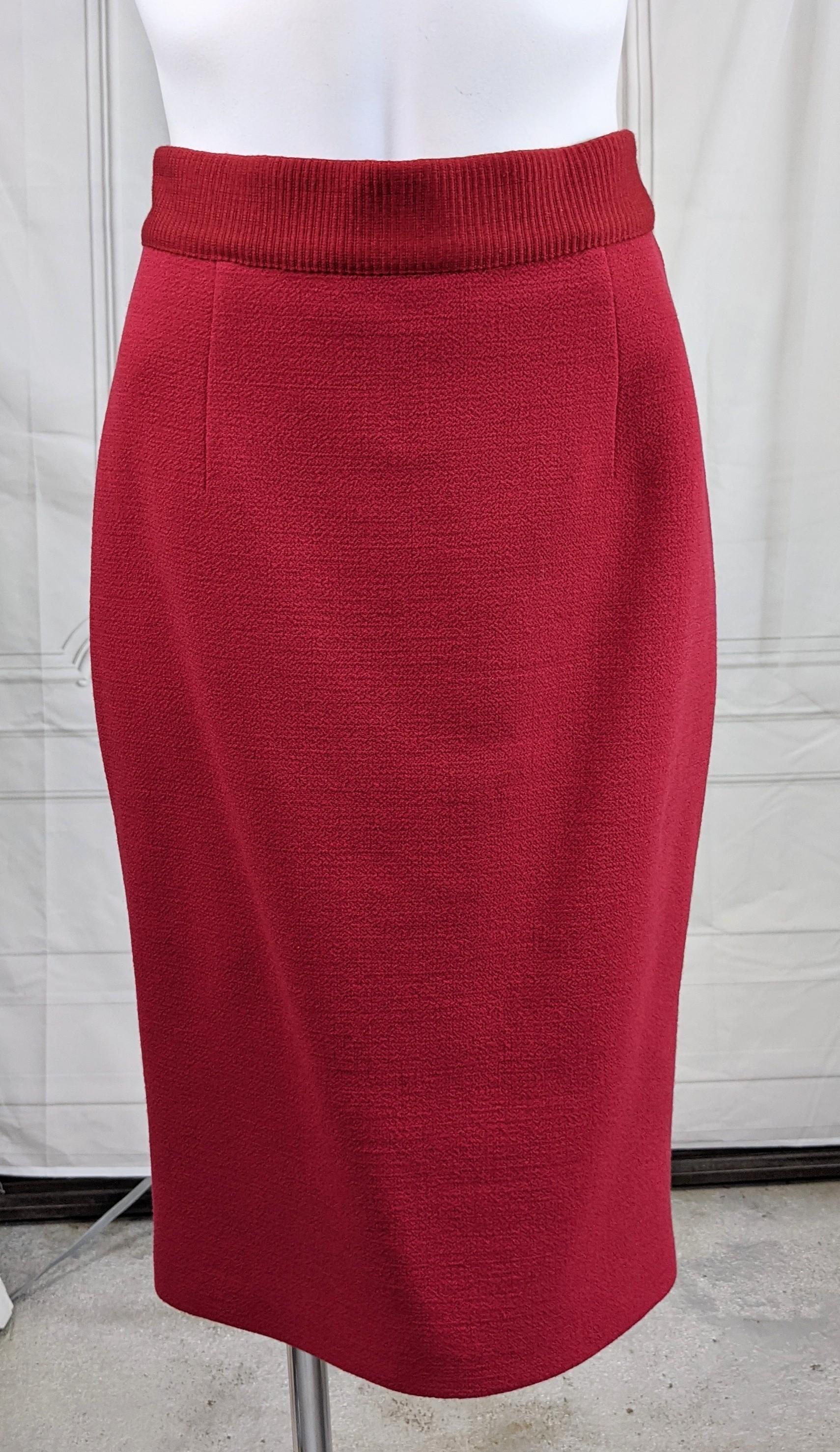 Giambatista Valli Rasberry Wool Crepe Suit For Sale 3