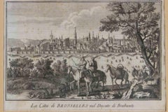 La ciudad de Bruselas en el Ducado...- Aguafuerte de Giambattista Albrizzi - 1745 ca