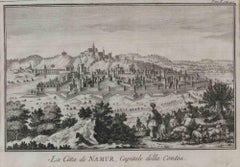 La ville de Namur, capitale de la...- Gravure de Giambattista Albrizzi - 1745 ca