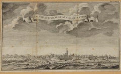 La ciudad de Estrasburgo o Argentin - Grabado de Giambattista Albrizzi - 1745 ca