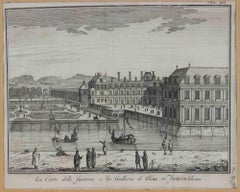 La Cour des fontaines et... - Gravure à l'eau-forte de Giambattista Albrizzi - 1745 env.
