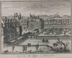 La Cour des Fontaines à... - Gravure à l'eau-forte de Giambattista Albrizzi - 1745 env.