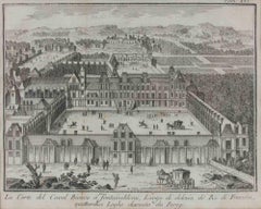 The Court of the White Horse in... - Etching by Giambattista Albrizzi - 1745 ca