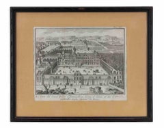 La Cour du Cheval Blanc à... - Gravure à l'eau-forte de Giambattista Albrizzi - 1745 env.