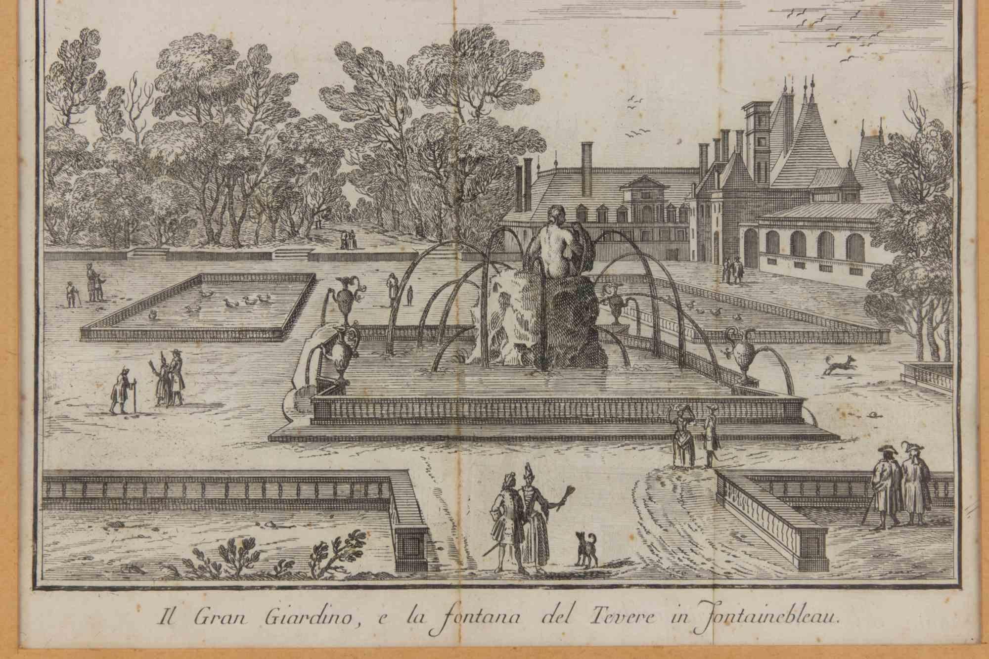 Der Große Garten, und... - Radierung von Giambattista Albrizzi - 1745 ca im Angebot 1