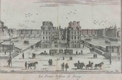 La plaza Dauphine de París - Aguafuerte de Giambattista Albrizzi - 1745 ca