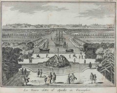 La piscine dite d'Apollo - Gravure de Giambattista Albrizzi - 1745 ca