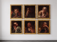 Circle of G.B. Piazzetta - 18th century Venetian Six Apostles paintings