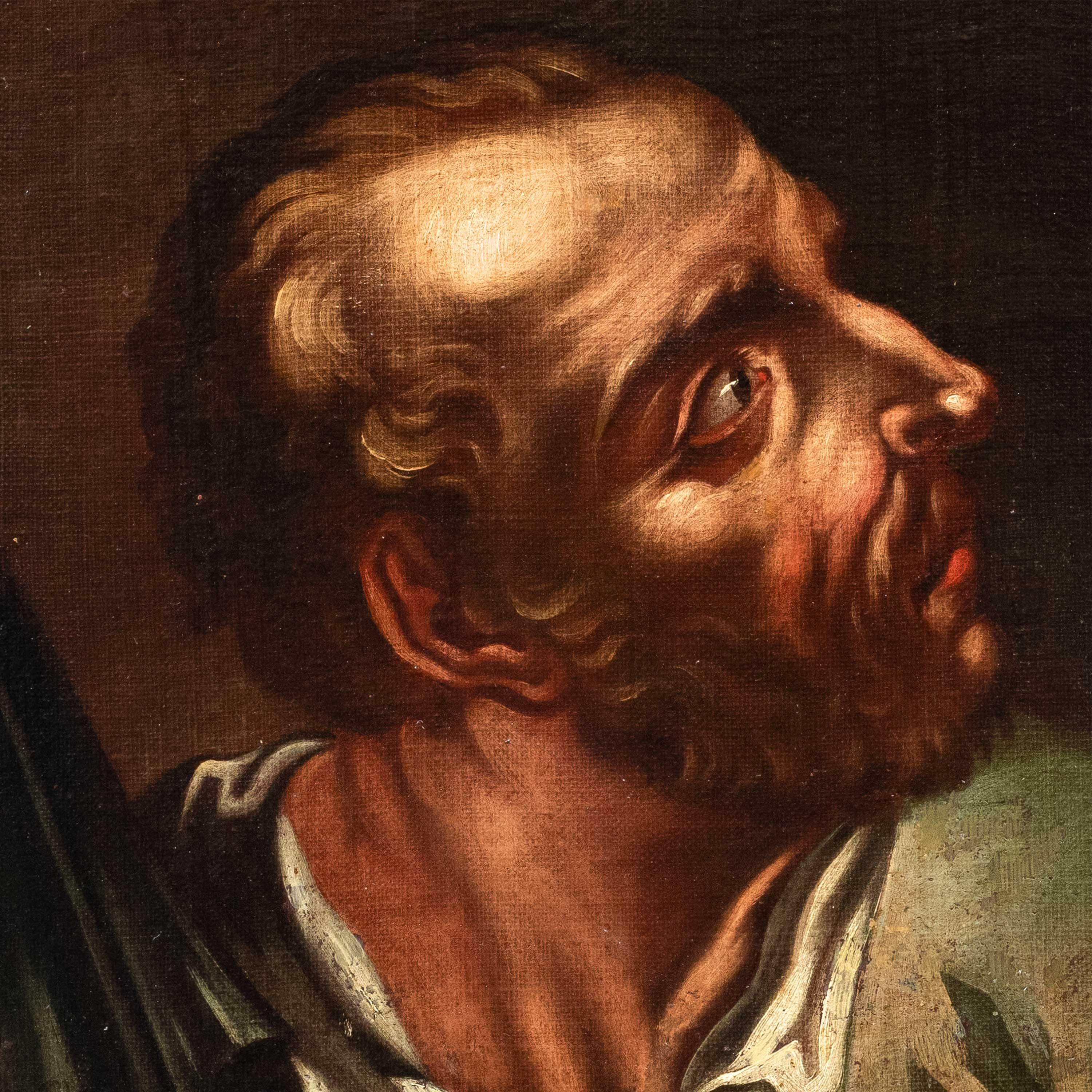 Giambattista Piazzetta workshop (Italian master) - 18th century figure painting For Sale 9