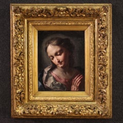 18. Jahrhundert Öl auf Leinwand Venezianische Schule Religiöse Malerei Madonna, 1730