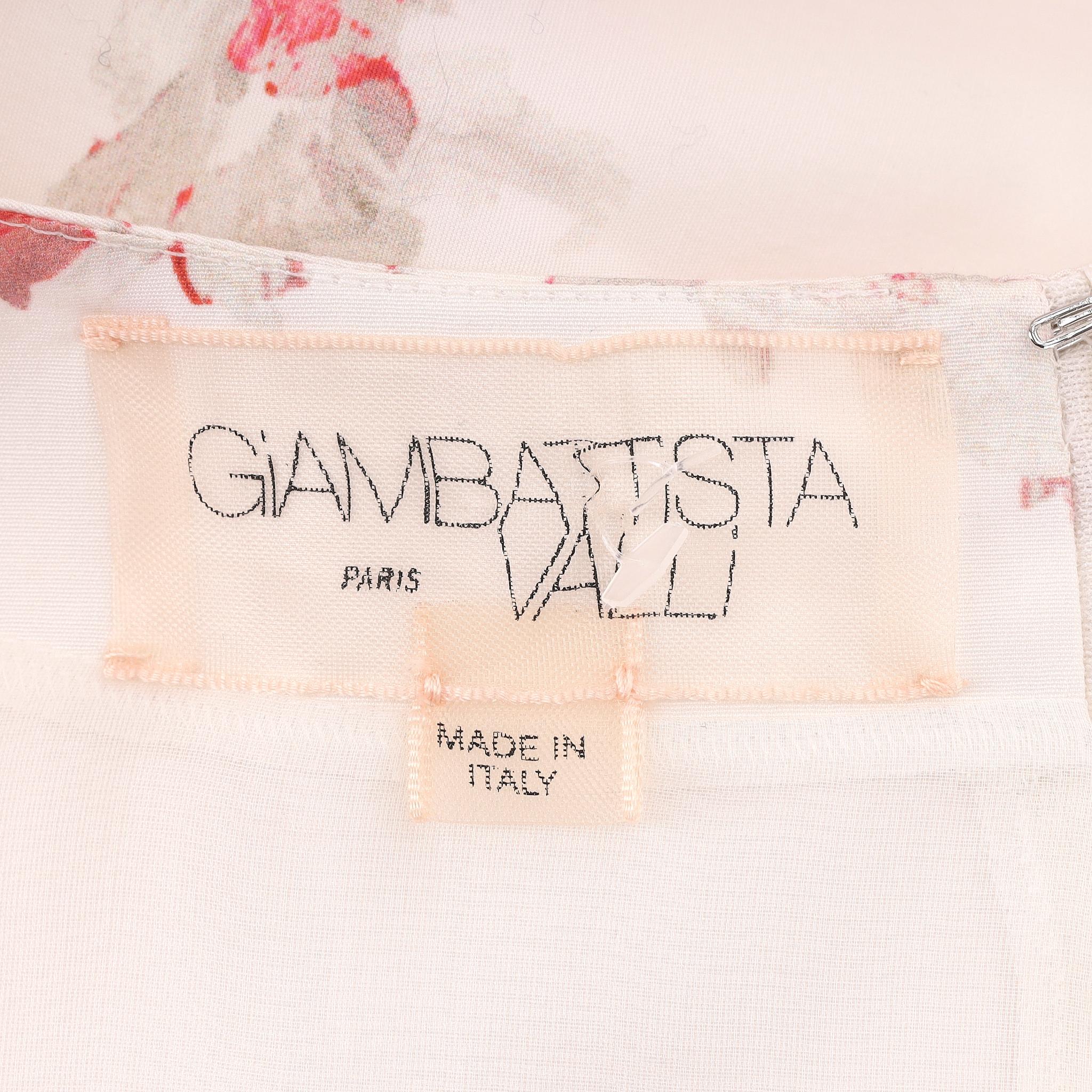 Giambattista Vali - Top à fleurs en coton et soie Pour femmes en vente