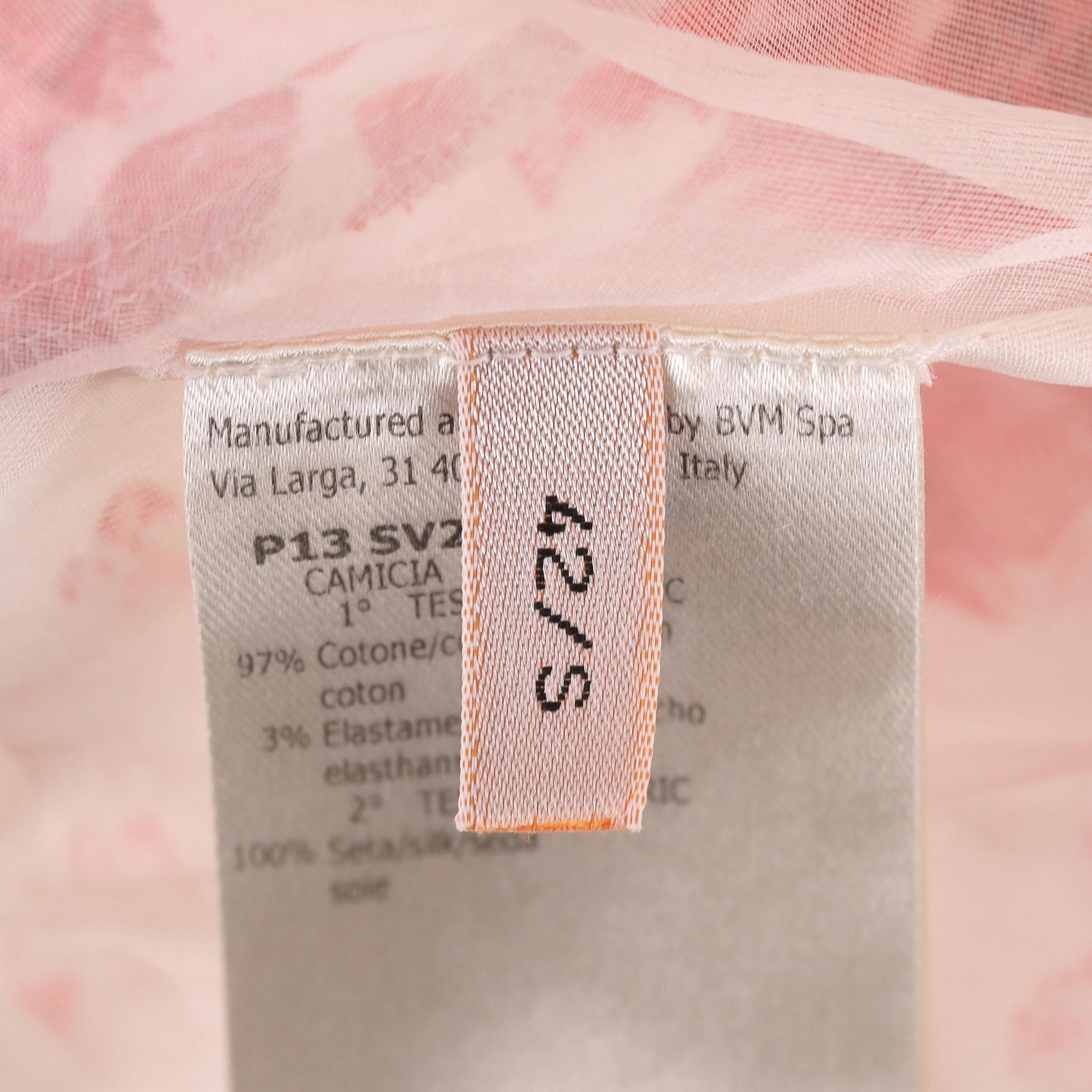 Giambattista Vali - Top à fleurs en coton et soie en vente 1