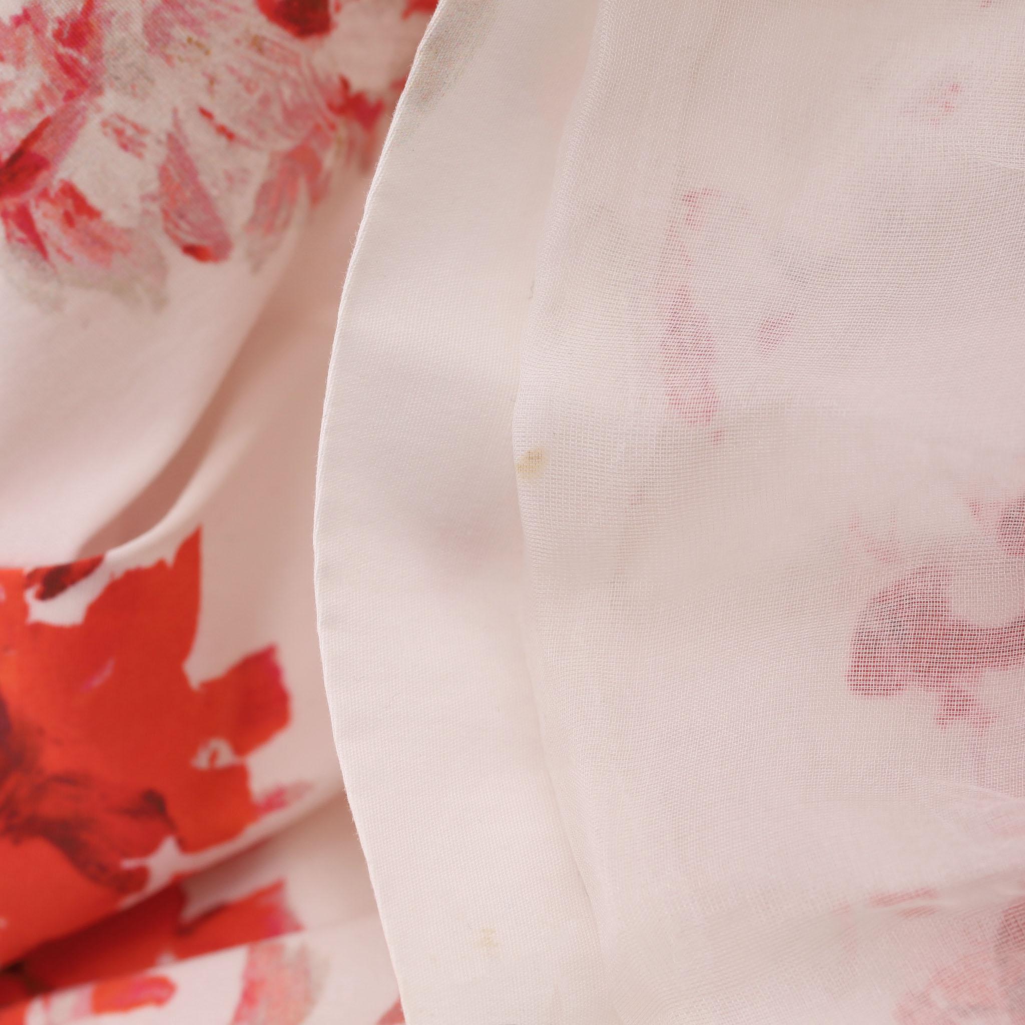 Giambattista Vali - Top à fleurs en coton et soie en vente 3