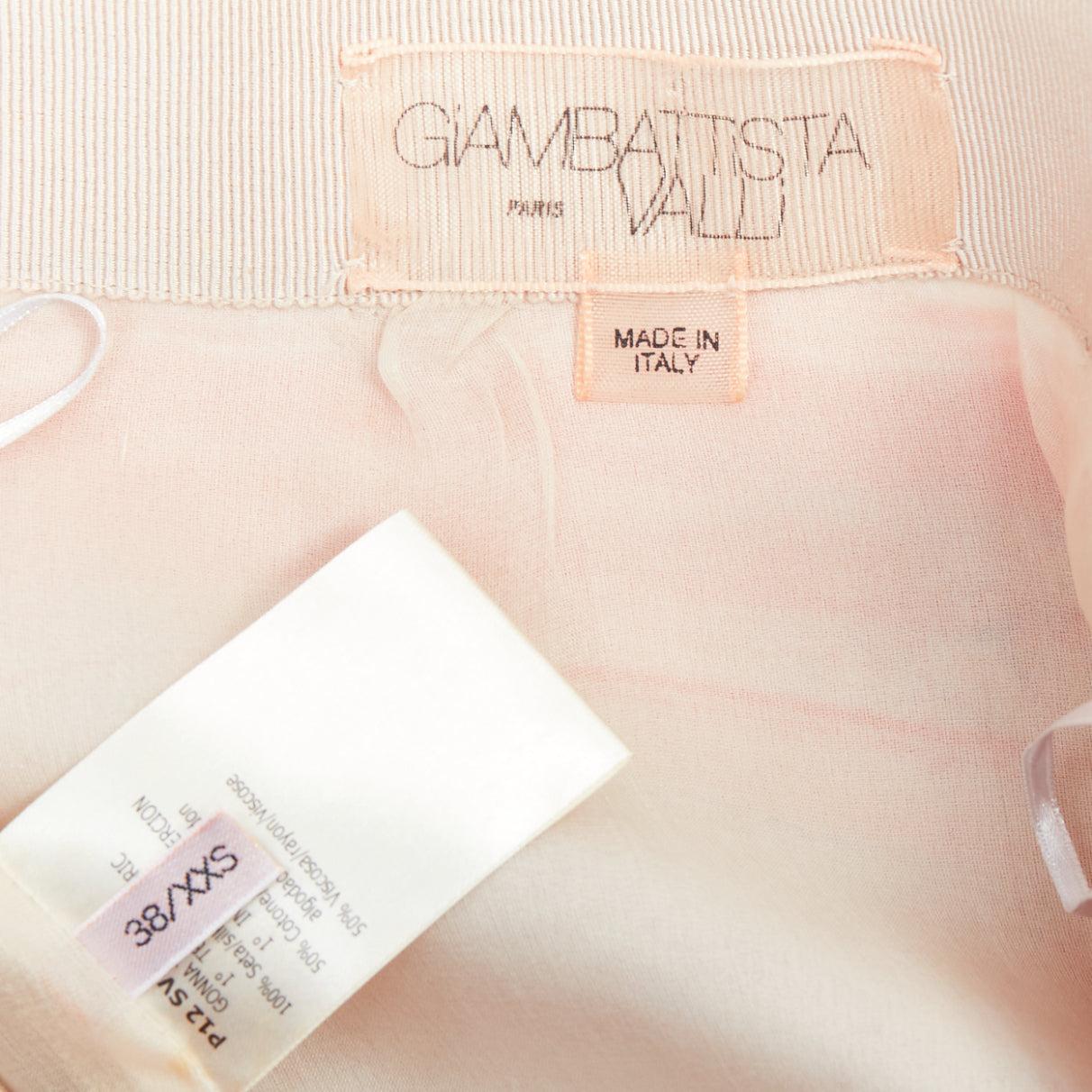 GIAMBATTISTA VALLI 100% silk pink grey marble stone print Aline skirt IT38 XXS For Sale 3