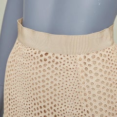 GIAMBATTISTA VALLI 2018 eyelet embroidered cotton pencil skirt IT38 XS