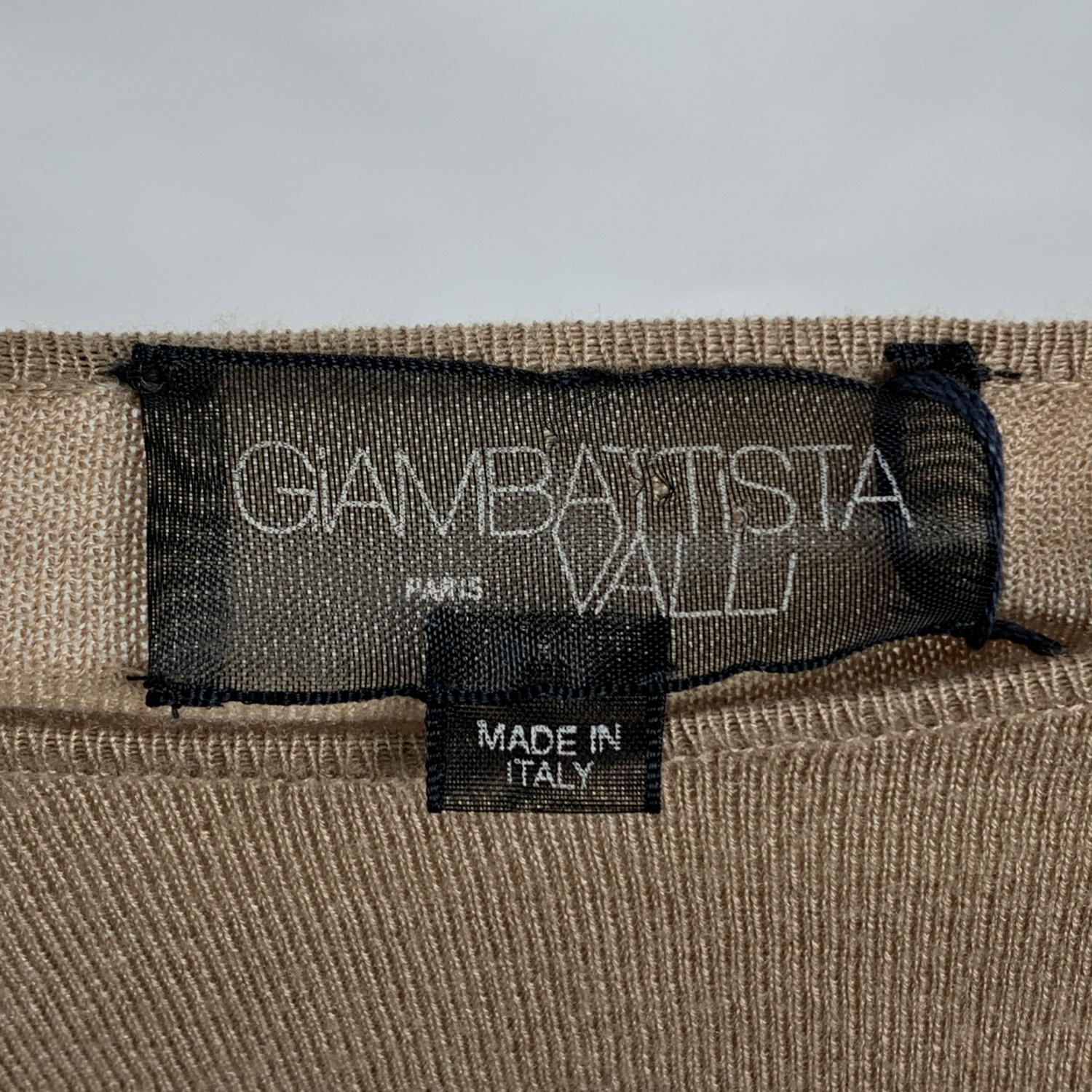 Giambattista Valli Beige Wool Silk Cashmere Draped Knit Dress Size XS In Good Condition In Rome, Rome