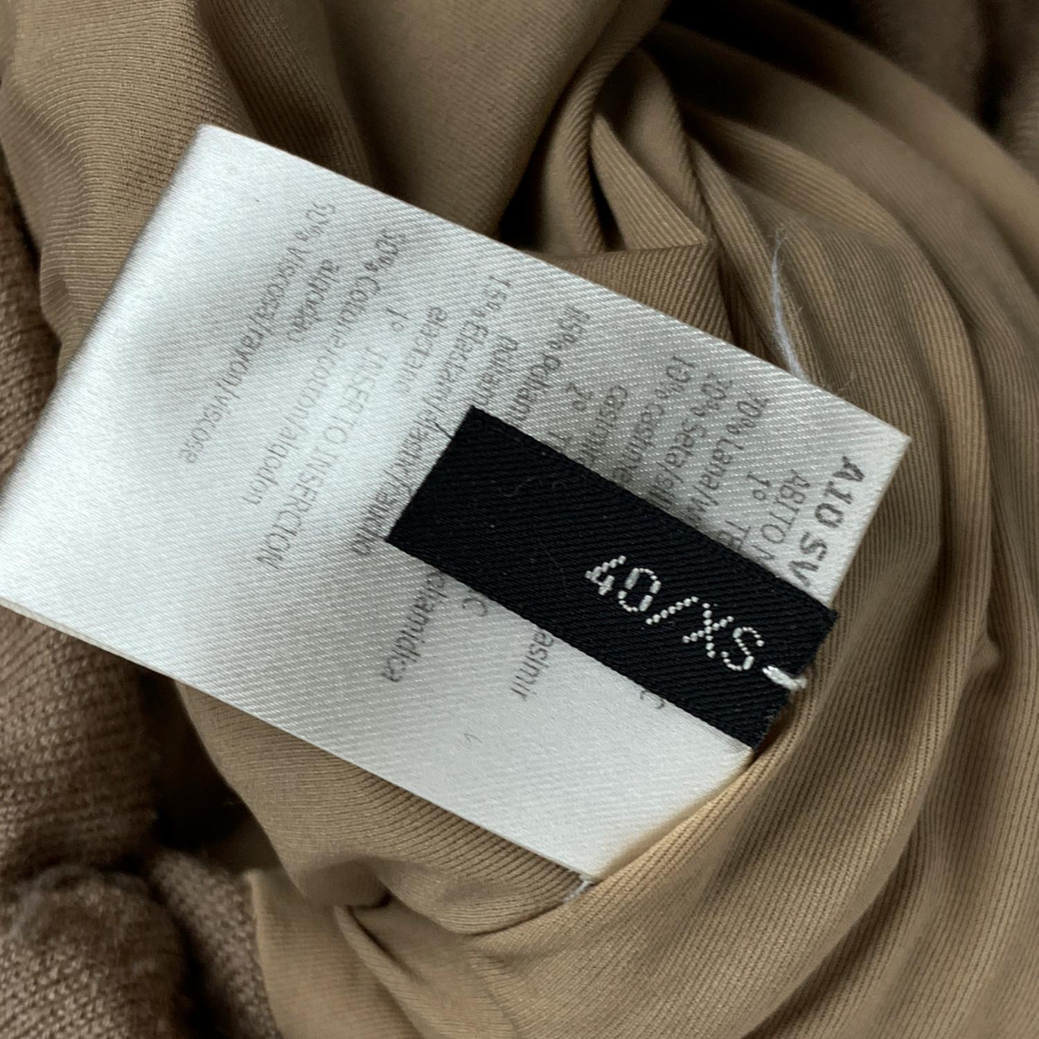 Women's Giambattista Valli Beige Wool Silk Cashmere Draped Knit Dress Size XS For Sale