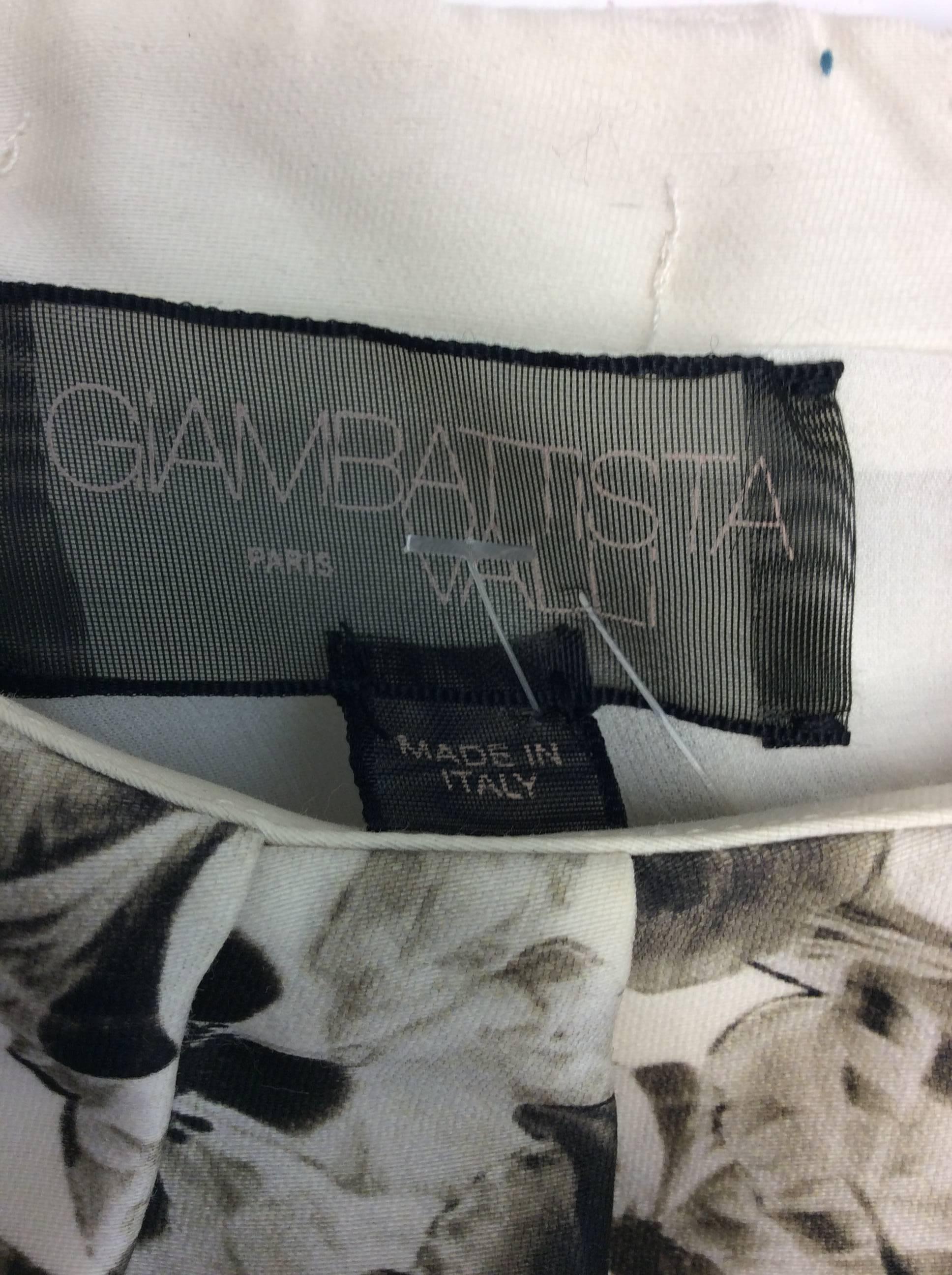 Giambattista Valli Black and White Print Silk Dress For Sale 2