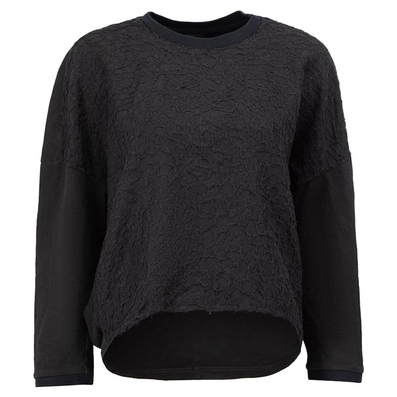 Giambattista Valli Sweat en feutre noir Taille XS