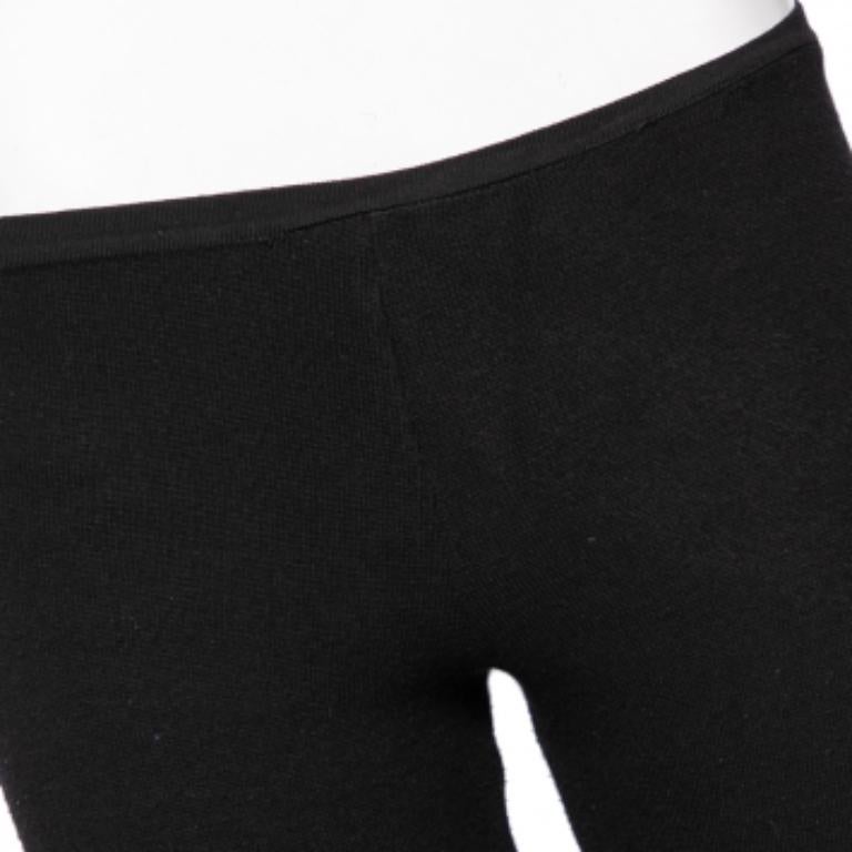 Nero Giambattista Valli Leggings in maglia nera S in vendita