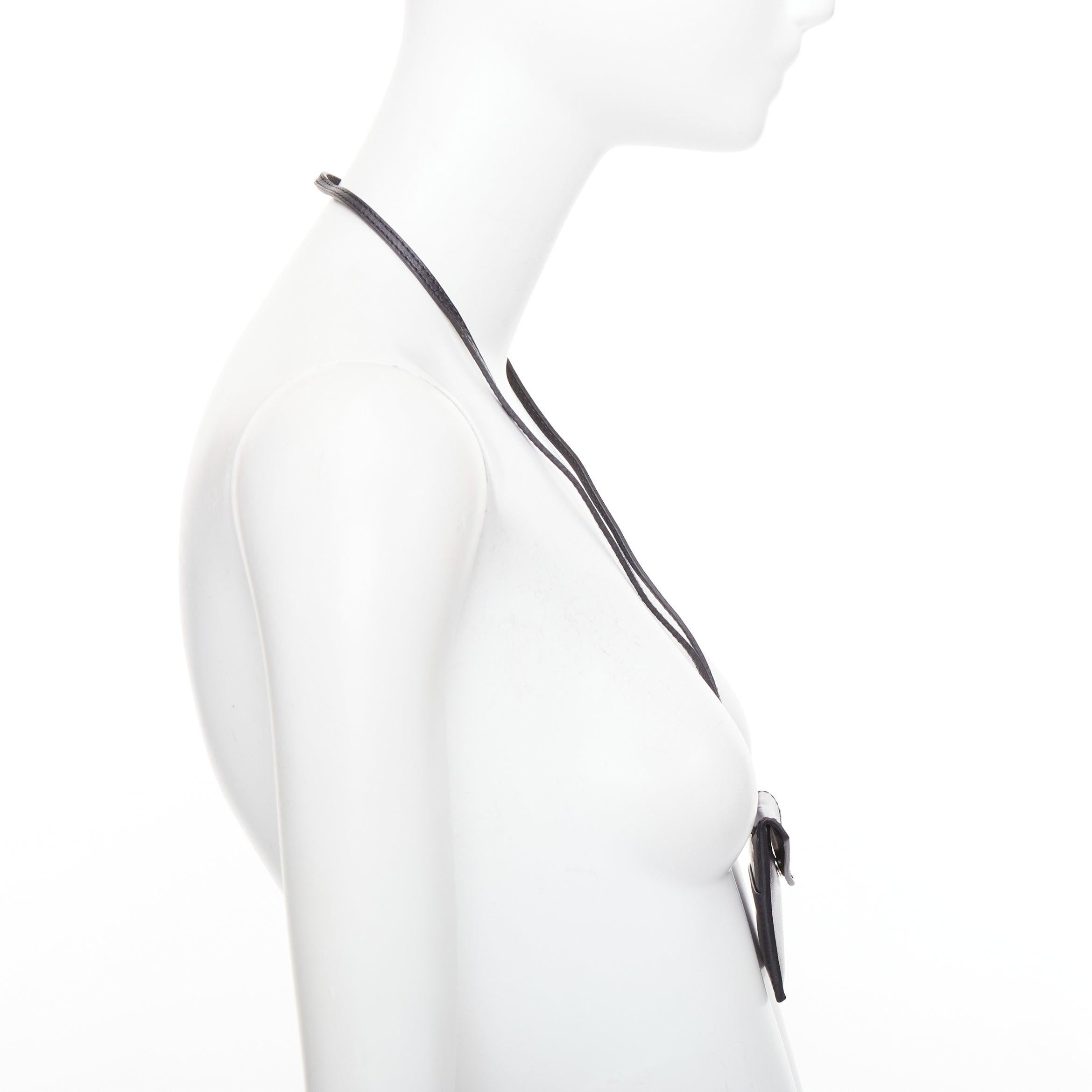 Donna Giambattista Valli collana mini busta in pelle nera in vendita